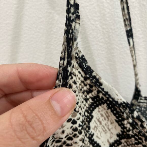 See You Monday Snake Print Slip Midi Dress Size Small - Picture 4 of 12